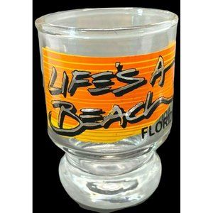 Life's a Beach Florida Shot Glass Travel Souvenir Footed Shotglass